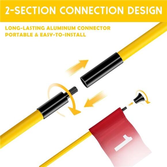 Golf Flagstick,Practice Putting Green Flag Stick for Yard,Golf Pole Pin Flagpole - Picture 3 of 7